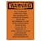 Signmission Safety Sign, OSHA WARNING, 24" Height, Fuel Dispensed From This Pump, Portrait OS-WS-D-1824-V-13205 - alternate 1